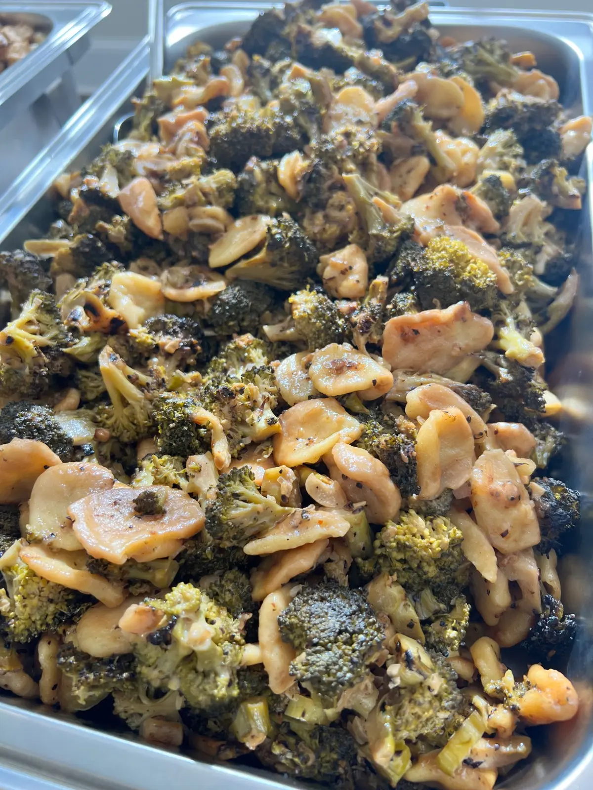Handmade orecchiette pasta with grilled broccoli